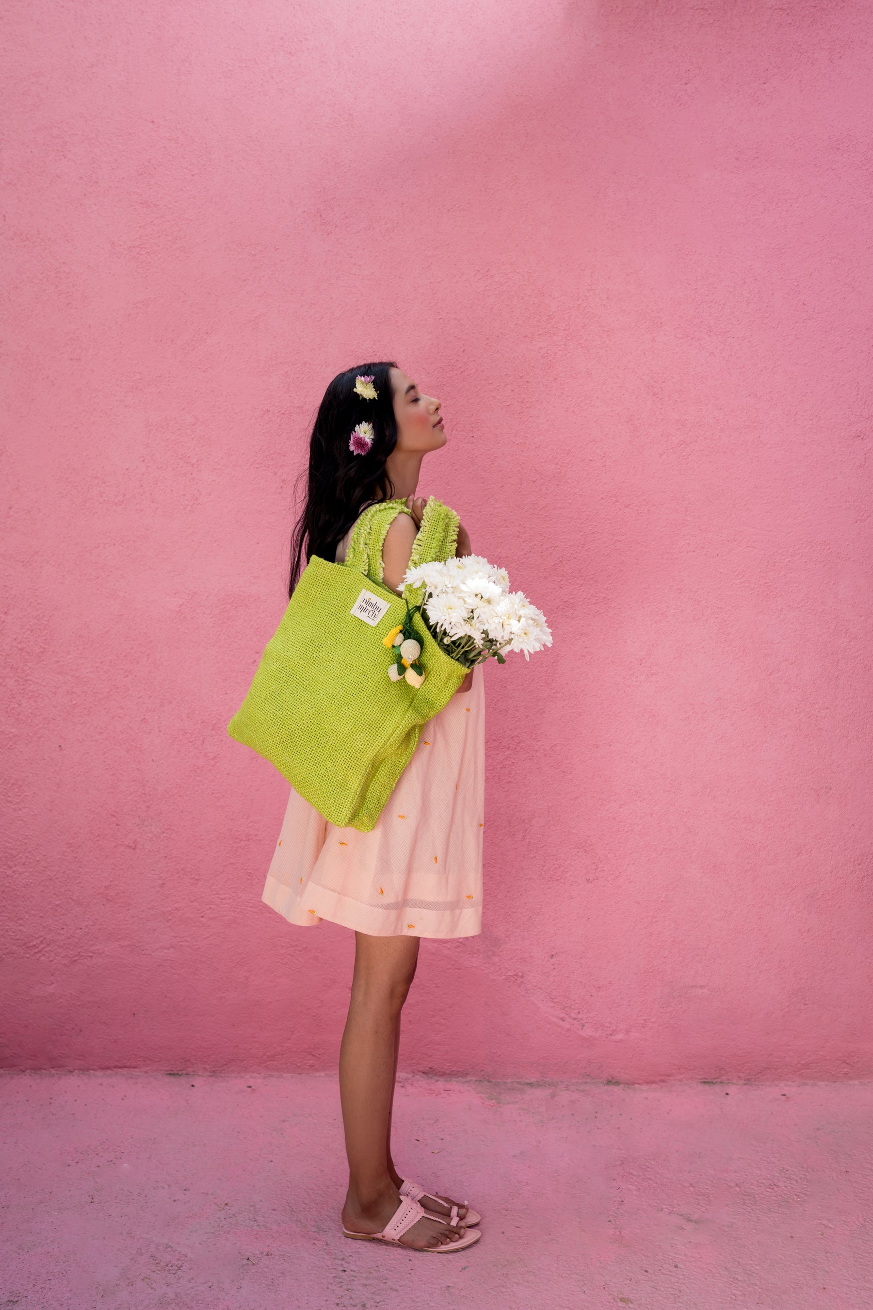 peach carrot short dress