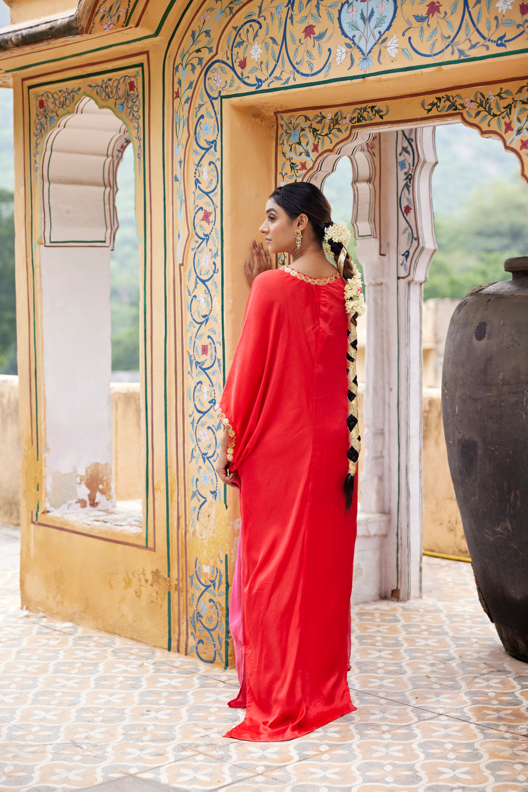 Red and pink Kaftan