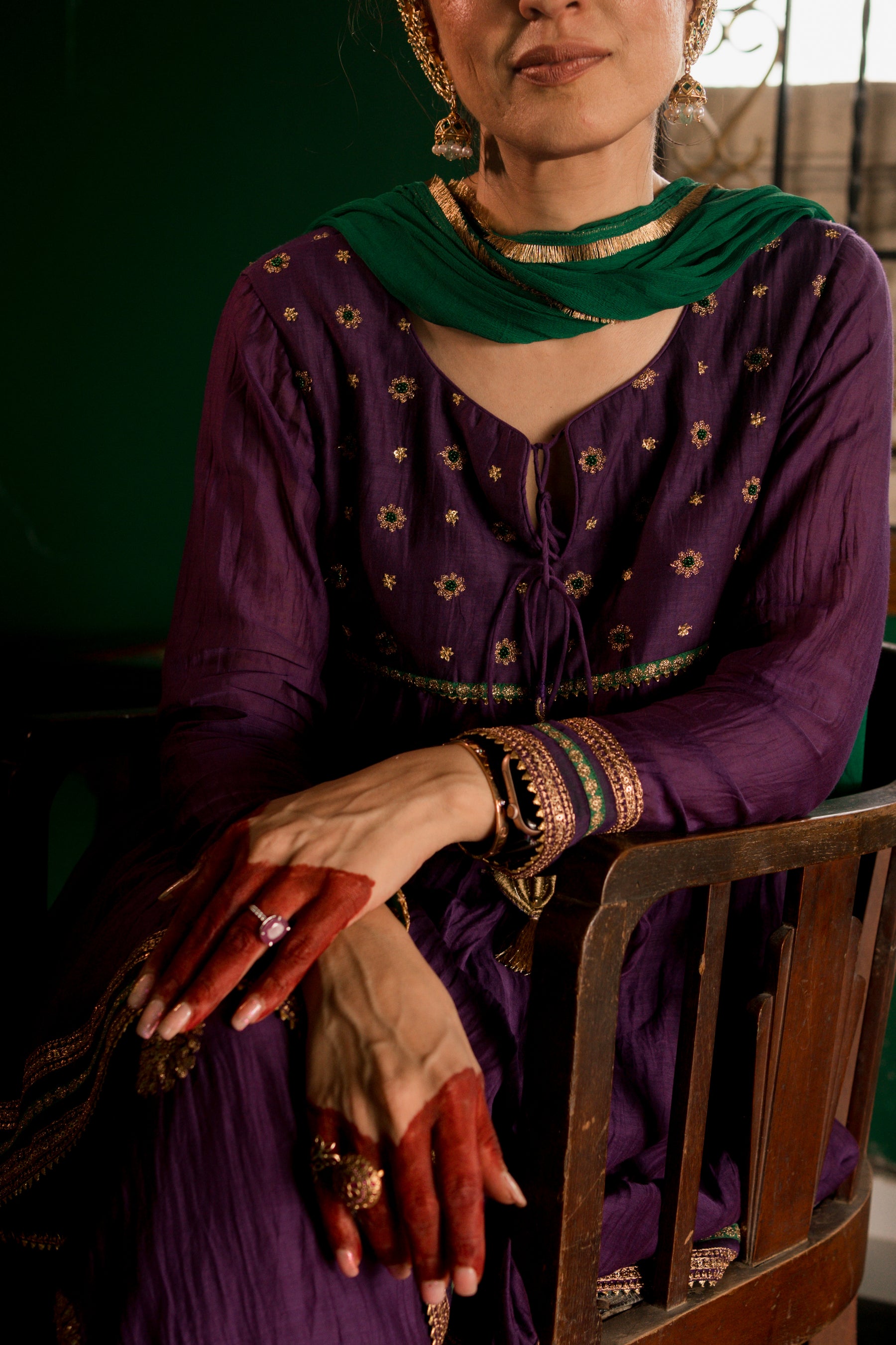 Purple Afghani Set