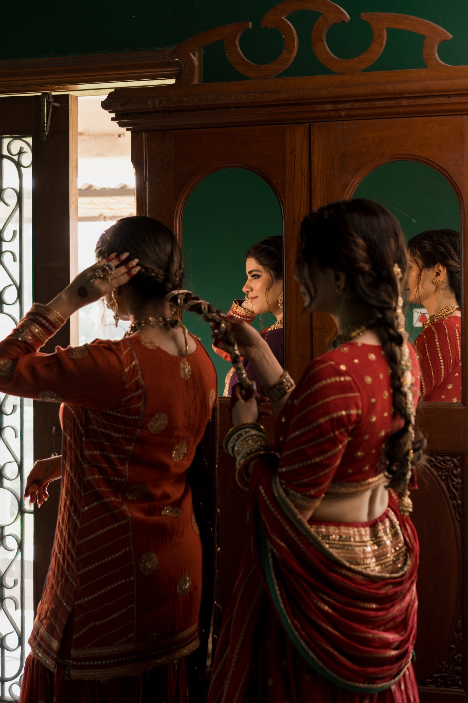 Rust Sharara Set