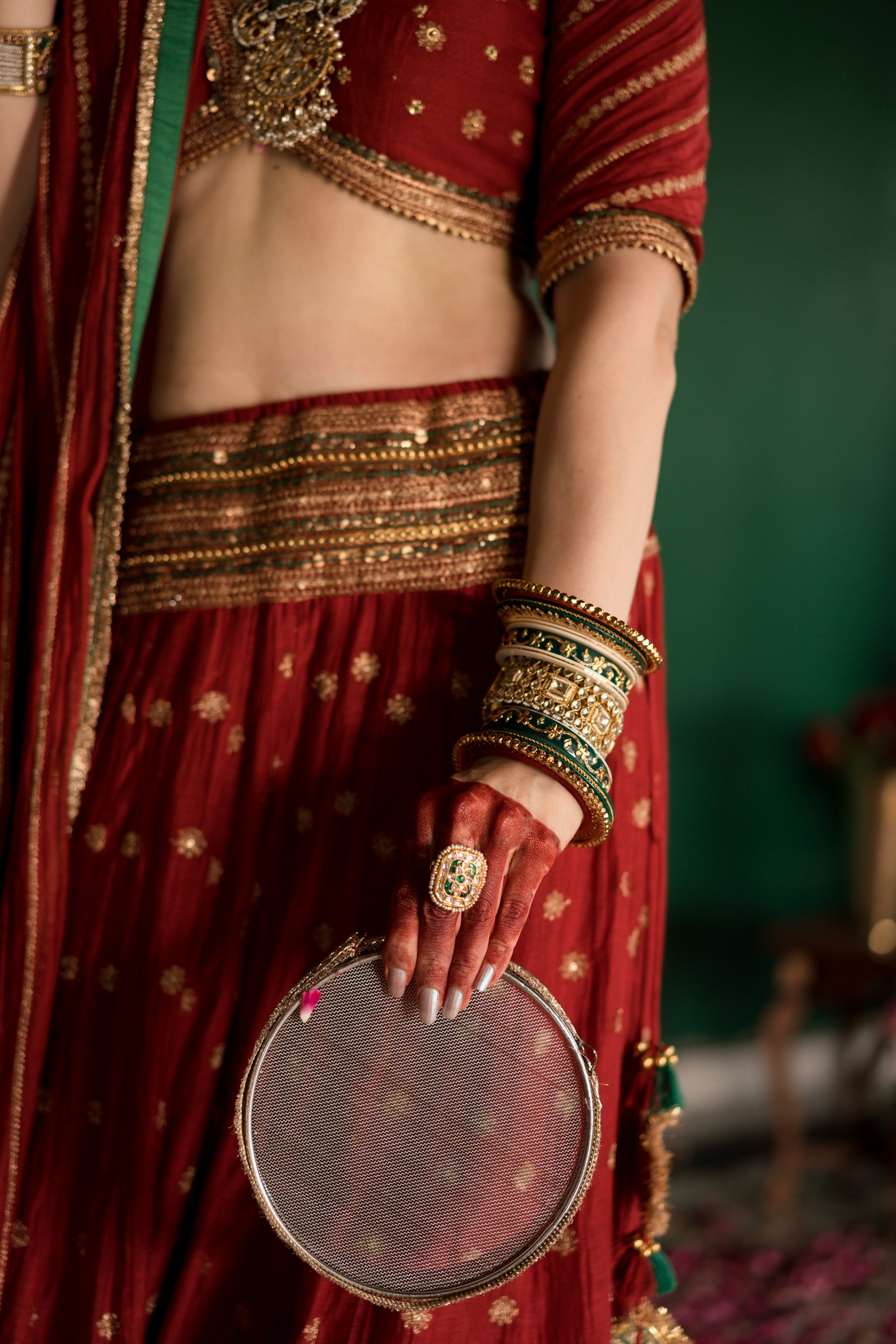Brick red lehnega set