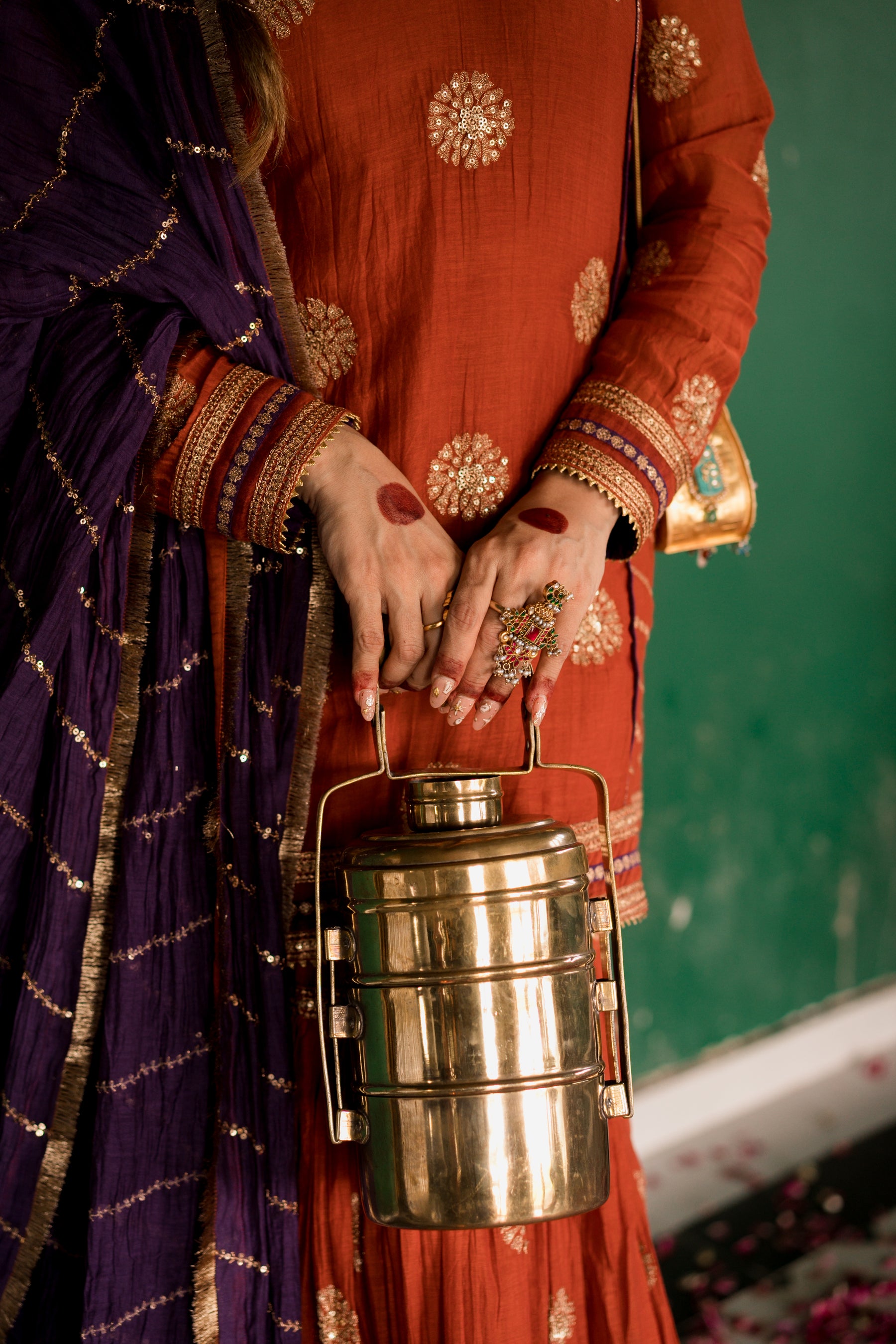 Rust Sharara Set