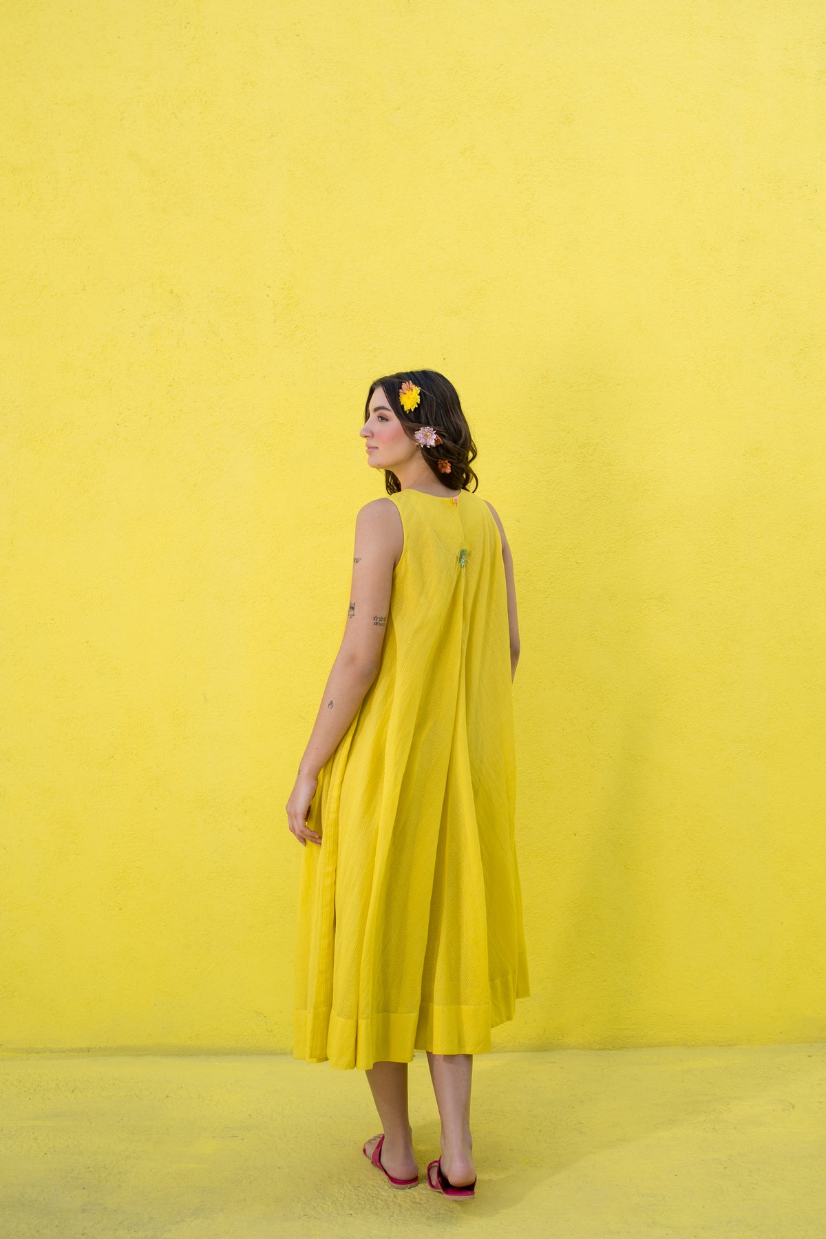 Yellow Aline dress