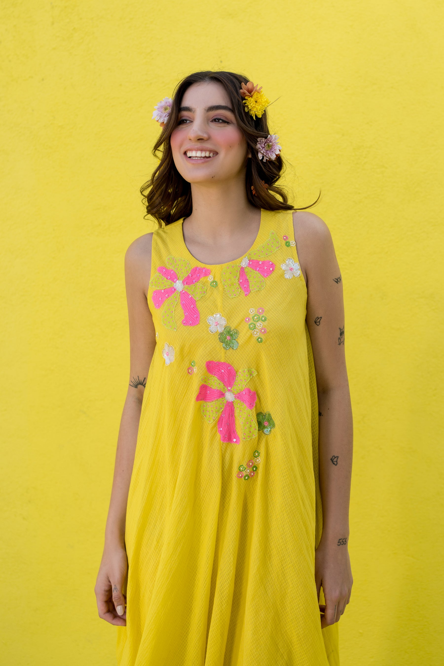 Yellow Aline dress