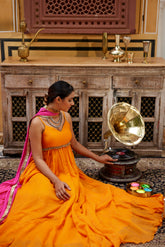 Orange traditional gown