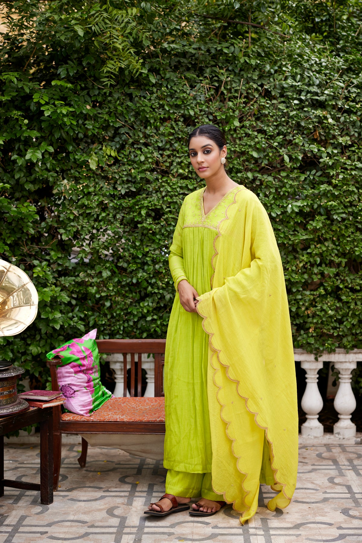 Lime Green Kurta Set