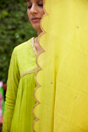 Lime Green Kurta Set