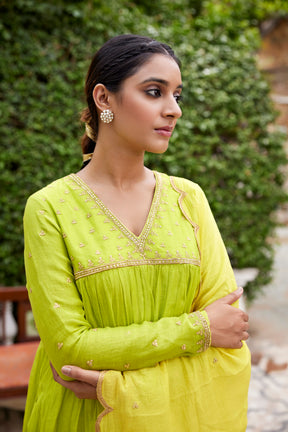 Lime Green Kurta Set