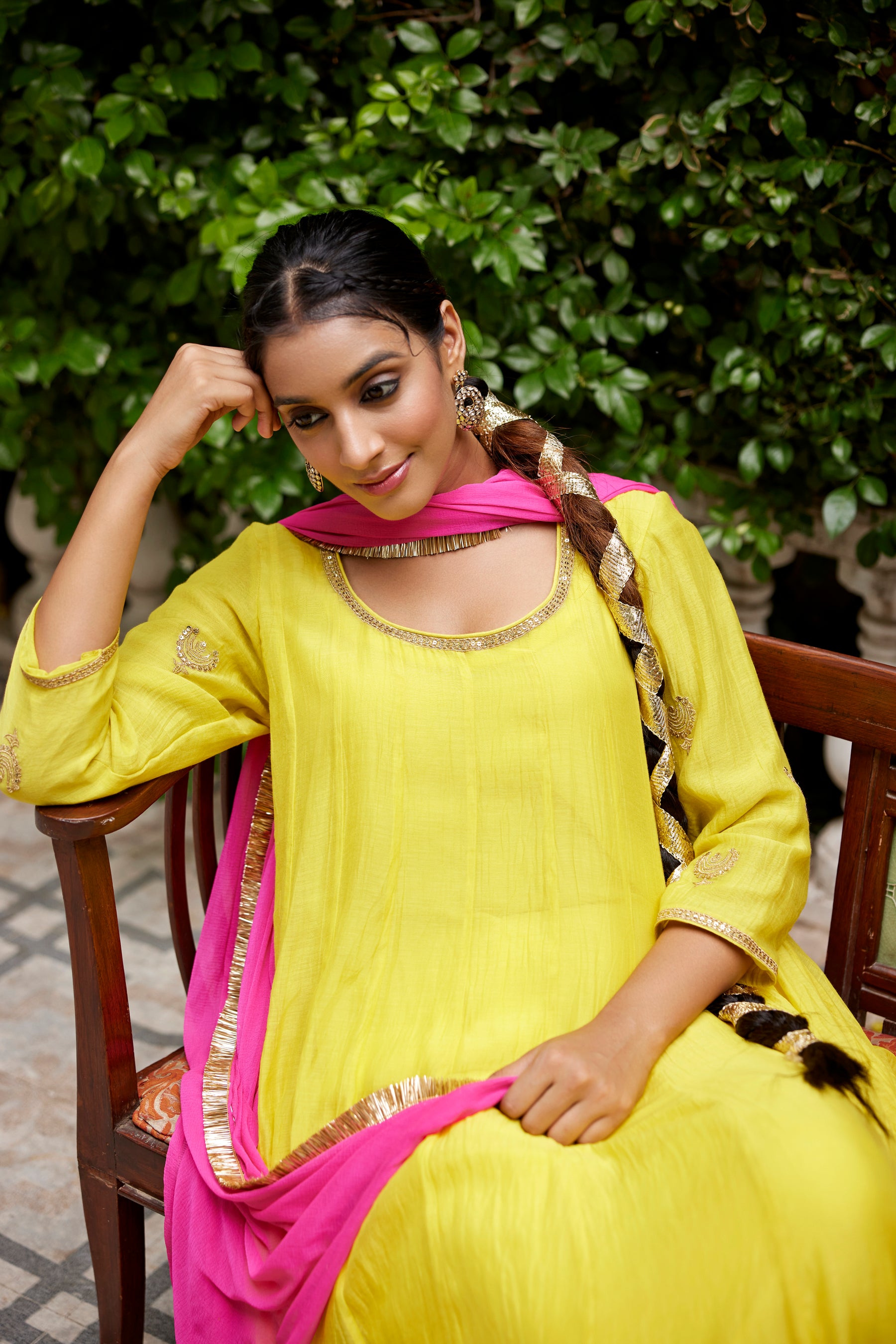 Lime Yellow Anrakali