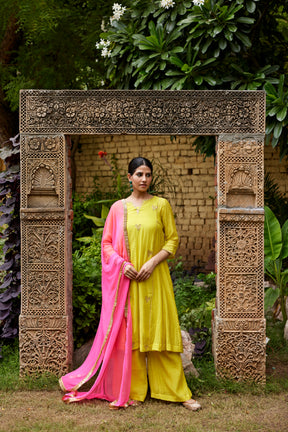 Lime Yellow Chandbali