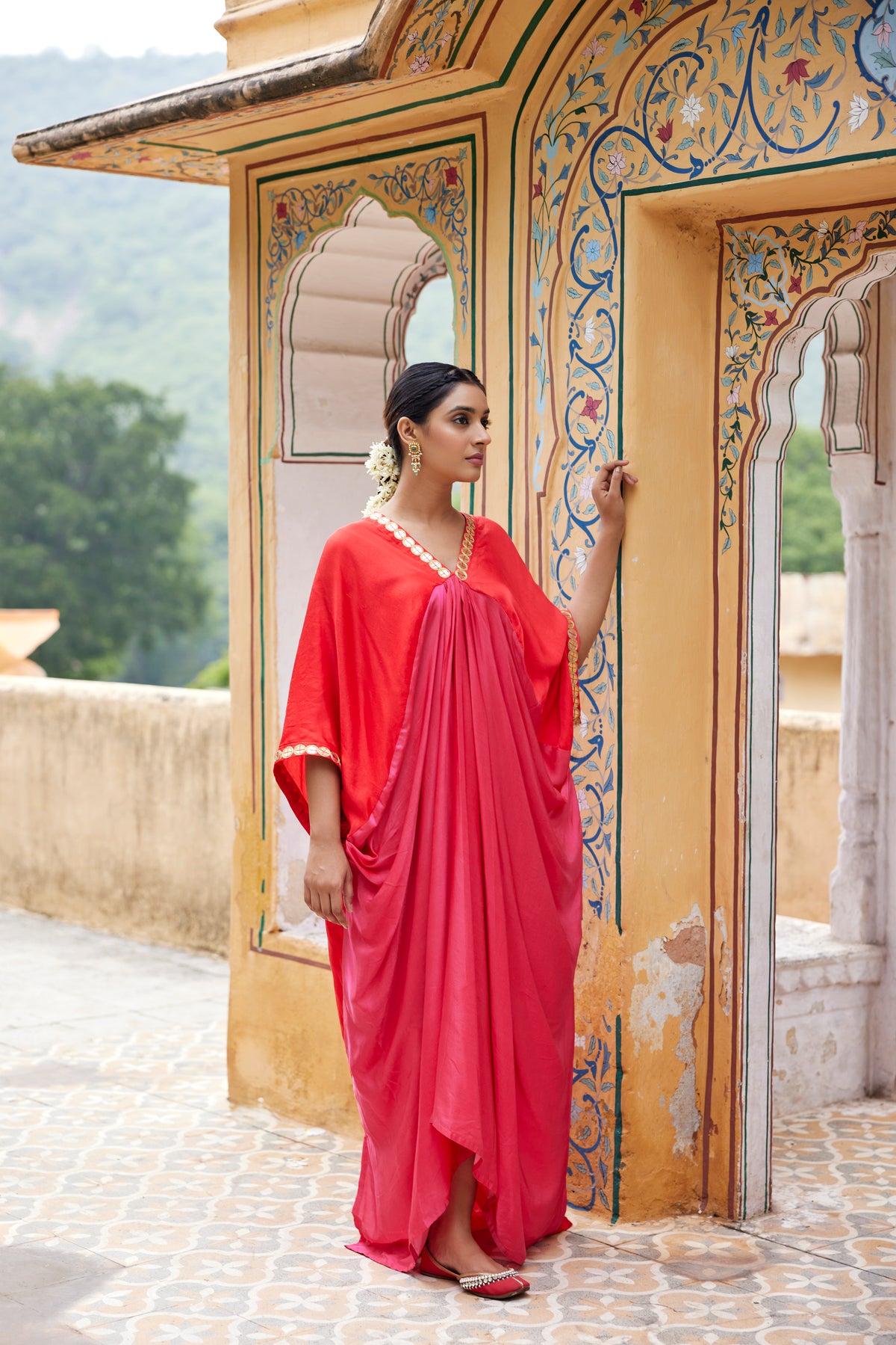 Red and pink Kaftan