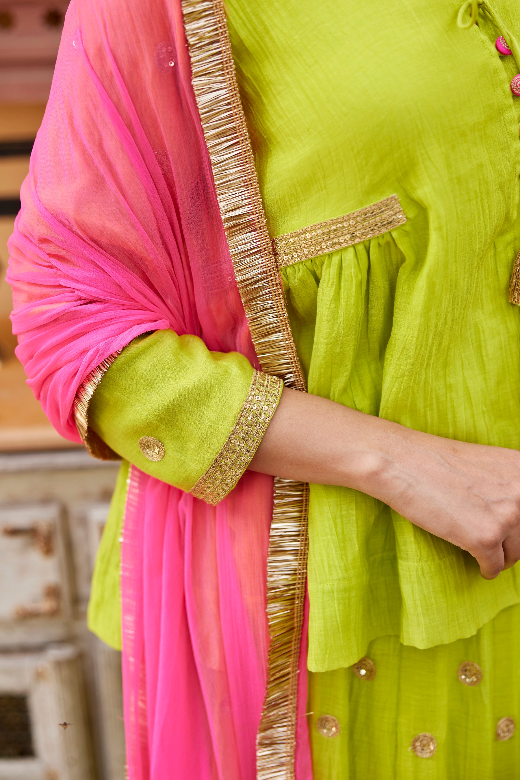 Lime Green Lehenga