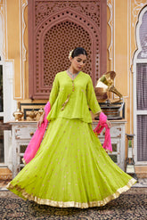 Lime Green Lehenga