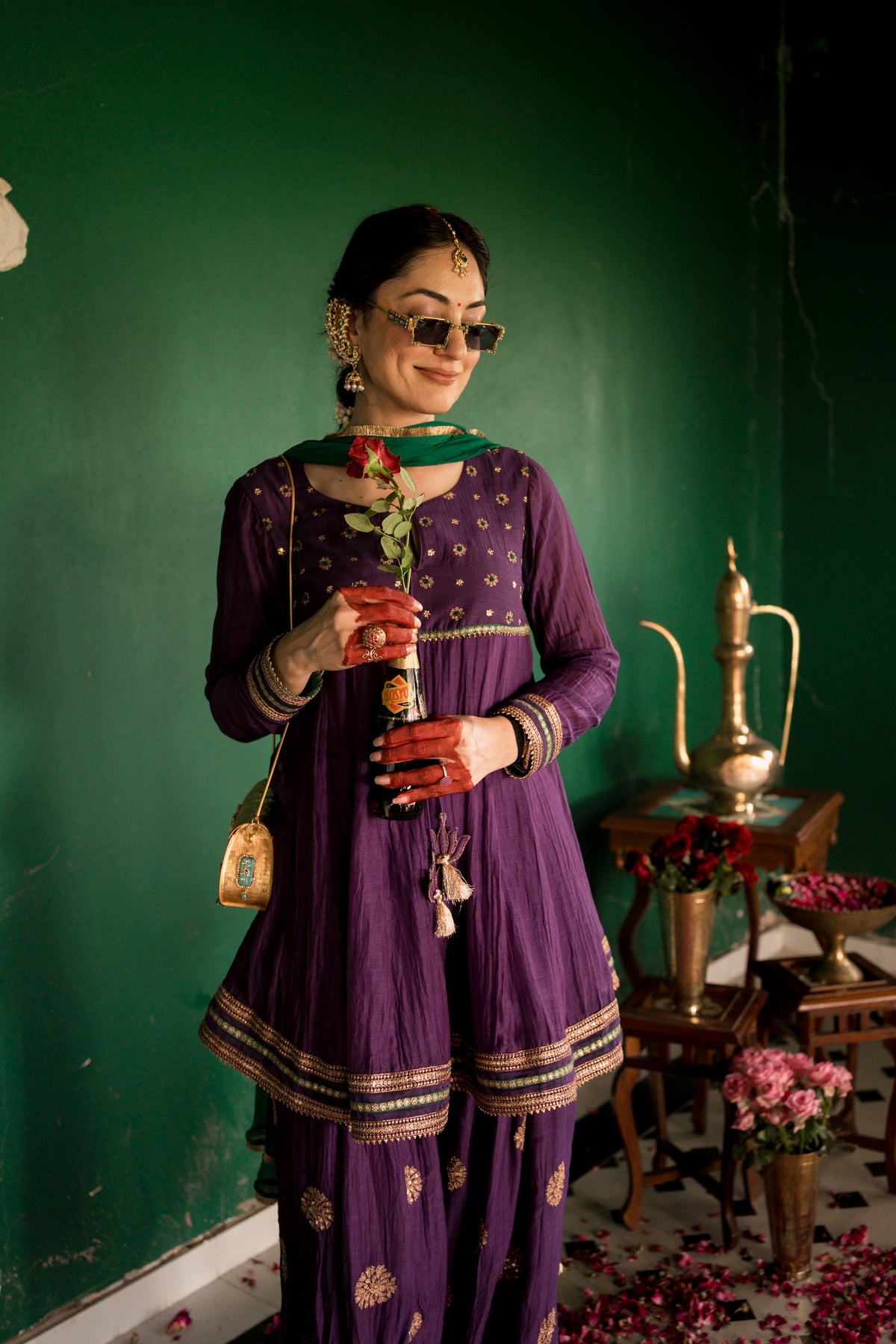 Purple Afghani Set