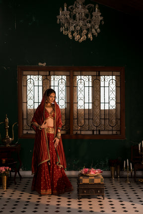 Brick red lehnega set