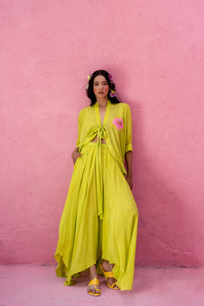 Neon green Asymmetric Anti fit