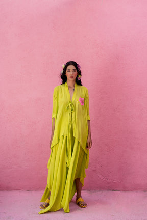 Neon green Asymmetric Anti fit
