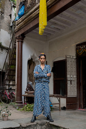 Blue Checkered Co-Ord set.